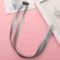 Clip d'extension de cheveux tinsel argenté brillant pour fête scène style quotidien. - Style Clip BB (BB-Cheveux d'Ange Dorés) / Argent Laser