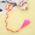 Kinder bunte Perücke Zopf Haargummis Detail, süßes Schmetterling Haaraccessoire für Bühne. - 7# Gelb Schleife Zopf