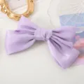 Lavender satin bow hair clip elegant spring barrette sweet hair accessories for women girls - Light Purple