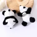 Cute 3D plush panda brooch pin fluffy animal badge backpack clothes accessories gift - Panda Brooch