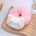 Simpatico elastico per capelli in peluche rosa per ragazze, soffice legatura invernale. - 1# Gatto Fascia Rosa