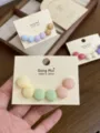 Koreanische süße geometrische Bonbon-Makronen-Farbe Ohrringe Detail zeigen frischen Stil. - Rosa und Grün