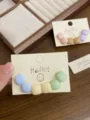Macaron candy color geometric square earrings detail shot, sweet Korean style jewelry item - Square Style(GB1034) / 3 Pairs Set / Teal