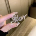 Exquisite rhinestone letter Star brooch sparkling luxury anti-glare clothing accessory for women - Letter S Brooch / Gold