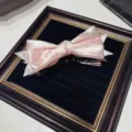 Pink satin polka dot bow hair claw clip, sweet style banana clip for elegant daily hairstyles. - Banana Clip / Length About 13cm / Pink Polka Dot Black Banana Clip