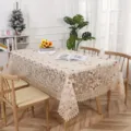 Elegant embroidered lace tablecloth for dining table pastoral style home decor textile cover new. - 100*150 cm / Coffee Red - Fresh