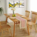 Exquisite Nordic Woven Cotton Linen Table Runner Tassel Dining Table Decor Detail View - 30*120cm / Grid Red