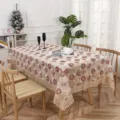 Pastoral mesh embroidered tablecloth with delicate floral pattern and elegant lace edge for dining table. - 100*150 cm / Coffee Red - Plum Blossom