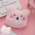 Jolie broche ours en peluche rose, accessoire animal doux pour vêtements et sacs DIY. - Patch Ours Rose Seulement