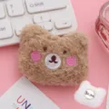 Cute plush bear brooch pin fluffy blush animal badge for backpack clothing hat accessories - Khaki Bear Brooch Pin