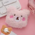 Pink plush bear brooch cute animal hair clip kawaii cartoon accessory for bag clothes dress - Pink Bear Brooch Pin Hair Clip Dual Use