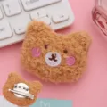 Cute plush blush bear brooch and hair clip, fluffy animal accessory for DIY apparel and bags. - Yellow Bear Brooch Pin Hair Clip Dual Use