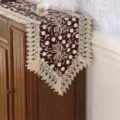 Exquisite pastoral style lace table runner with intricate embroidery and hollow out design. - Style 5