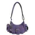 Sac à main porté épaule violet pour femme sac bandoulière multi-poches design élégant chic - Violet Avec Charme