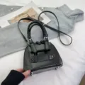 Κορειανή ρετρό μαύτη τσάντα χειρός, vintage chic τσάντα ώμου και χιαστί για γυναίκες. - Χωρίς μενταγιόν / Μαύρο χωρίς Μενταγιόν