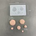 Silicone miniature mold set for DIY craft, resin clay macaron and flower cake decoration tools. - Mini 3-Cavity Burger & 3-Cavity Cream