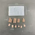 DIY miniature chocolate silicone mold set for resin clay craft, mini food art tools. - Mini 10-Cavity Waffle