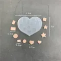 DIY simulation mini clay resin mold set for cute miniature cookie biscuit crafts. - Mini 10-Cavity Star Heart Square