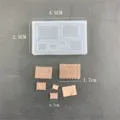 DIY mini biscuit silicone mold set for resin clay craft, miniature food making accessories. - Mini 7-Cavity Cookie