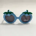 Kids cartoon strawberry polarized sunglasses cute UV400 protection eyewear for boys and girls - Blue