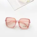 Gafas de sol cuadradas degradadas rosas de moda para mujeres, montura grande elegante UV400. - Niños / Rosa Transparente