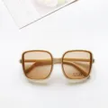 Mujeres gafas de sol cuadradas grandes UV400 moda tendencia retro estilo elegante - Niños / Blanco Roto