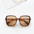 Gafas de sol grandes y cuadradas con estampado de leopardo para hombre y mujer, UV400. - Estampado de leopardo