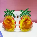 Ananas feest zonnebril grappig fruit bril voor Hawaiiaanse strand verjaardag feestje rekwisieten - Oranje