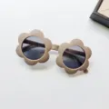 Cute baby flower sunglasses for toddler boys and girls stylish UV400 sun protection eyewear - Gray