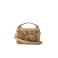 Bolso cruzado de corcho con estampado floral, elegante bolso de mano para mujeres. - Hoja Verde