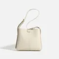 Bolso de hombro minimalista para mujer, elegante bolso saco de piel con correa ajustable. - Albaricoque Beige