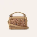 Bolso bandolera de corcho con estampado floral étnico, bolso de mano versátil y elegante. - Margarita