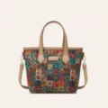 Bolso tote de corcho con estampado étnico, elegante bolso de hombro para la moda. - Bloques de color