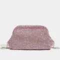 Elegante bolso de noche con diamantes de imitacion rosa brillante cadena para mujer. - Rosa