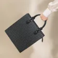 2025 neue Business große Kapazität Tote Bag, Windmühle geometrischer Druck Handtasche. - Schwarz