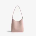 Pink leather shoulder bag minimalist hobo bag chic daily commuting casual handbag for women - Pink