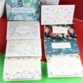 Lot de 8 cartes de vœux avec des motifs botaniques floraux et des messages pour les fêtes. - Lot de 8 (Avec Enveloppes)