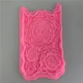 Stampo in silicone rosa per fondente torta decorazione cioccolato trama floreale - Stile 1