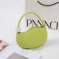 Solid color jelly handbag pea bag cute niche design shoulder bag stylish women's bag - Green