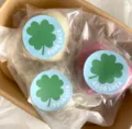 Creative round lucky four-leaf clover sticker and acrylic cup lid variant, 6 pieces pack. - Round Clover Style / 6 Pcs/Set