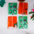 Christmas frosted machine sealed bags cute cartoon elk and santa pattern cookie packaging. - Christmas Mixed Cycle Style / Approx 100 Pieces/Pack (7x10cm)