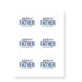 Adesivi rotondi per la festa del papà etichette adesive imballaggio regalo sei pezzi - 6 Pezzi/Set