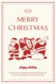 Christmas greeting card detail showing vintage Santa Claus illustrations and holiday wishes. - 8x12cm Vintage Christmas Card / 30 Sheets