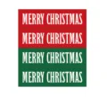 4-piece rectangular Christmas gift stickers, red and green self-adhesive holiday labels. - Christmas Long Sticker / Set of 4