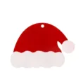 Primo piano della busta regalo in plastica a forma di cappello di Babbo Natale. - Cappello natalizio / 1 Pezzo