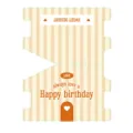 House shaped gift packaging card header template for candy and cookies children day party - Yellow Base Striped / 50 Sheets