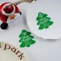 Christmas tree shaped gift tags packaging diy labels holiday party hanging decor 100pcs - 100 Pieces/Pack Green Candy Cane Style
