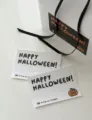 Scatola regalo quadrata con zucca di Halloween a cartone animato e set di carte decorative. - 2025 Nuovo Bianco / 30 Fogli