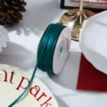 50 yardas cinta verde oscura 3mm para envolver regalos de Navidad, cinta artesanal. - Verde Oscuro