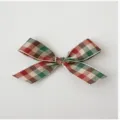 Fiocco in nastro scozzese di Natale, fiocco in tessuto rosso e verde per regali e decorazioni. - Larghezza 1.6cm, Lunghezza 15 Yardas (Stile A)